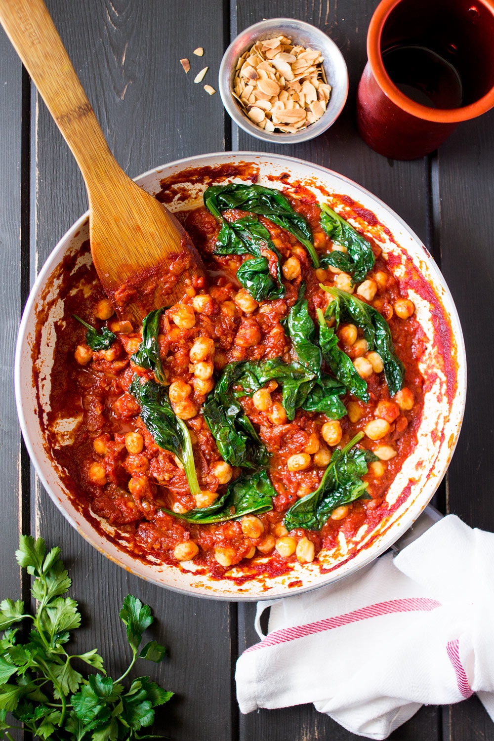 Spanish chickpea and spinach stew - Lazy Cat Kitchen