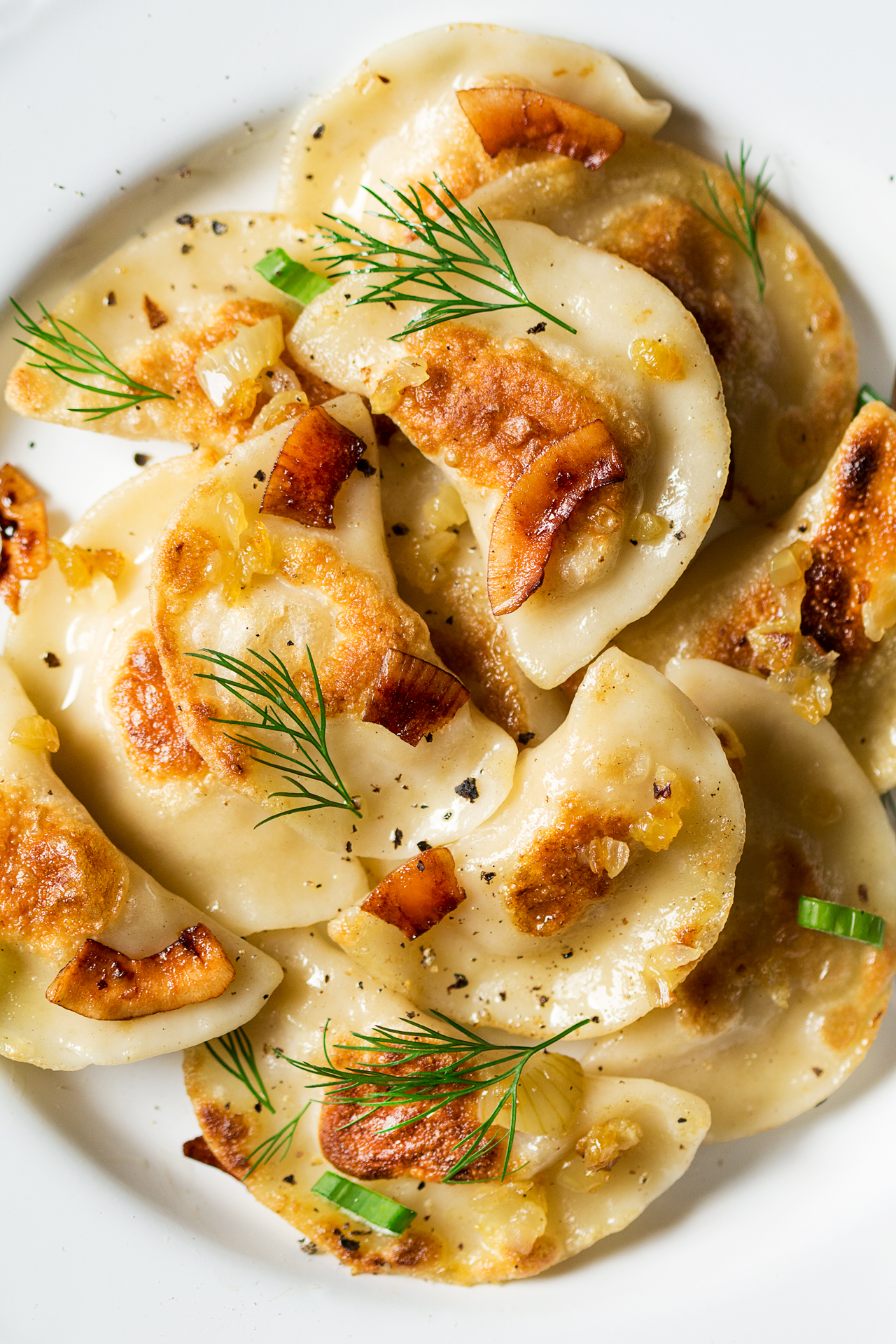 Vegan pierogi with coconut bacon - Lazy Cat Kitchen