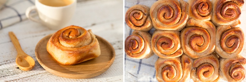 cinnamon buns in the sun