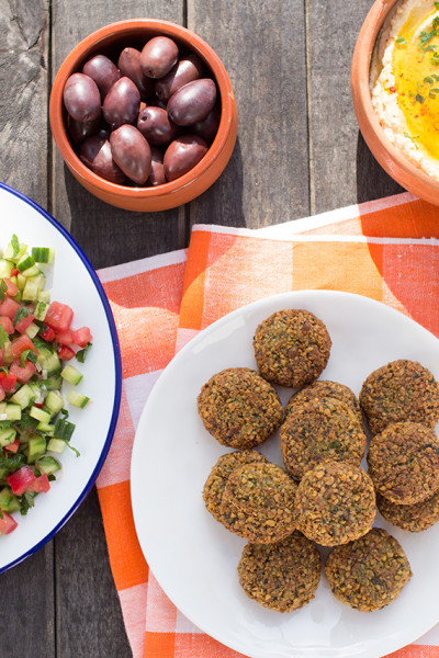 falafels and trimmings from above