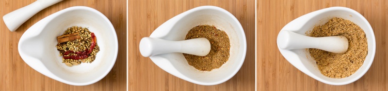 making spice paste