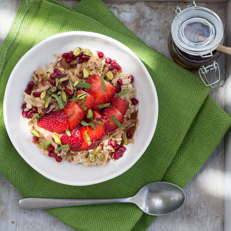 Bircher muesli strawberries