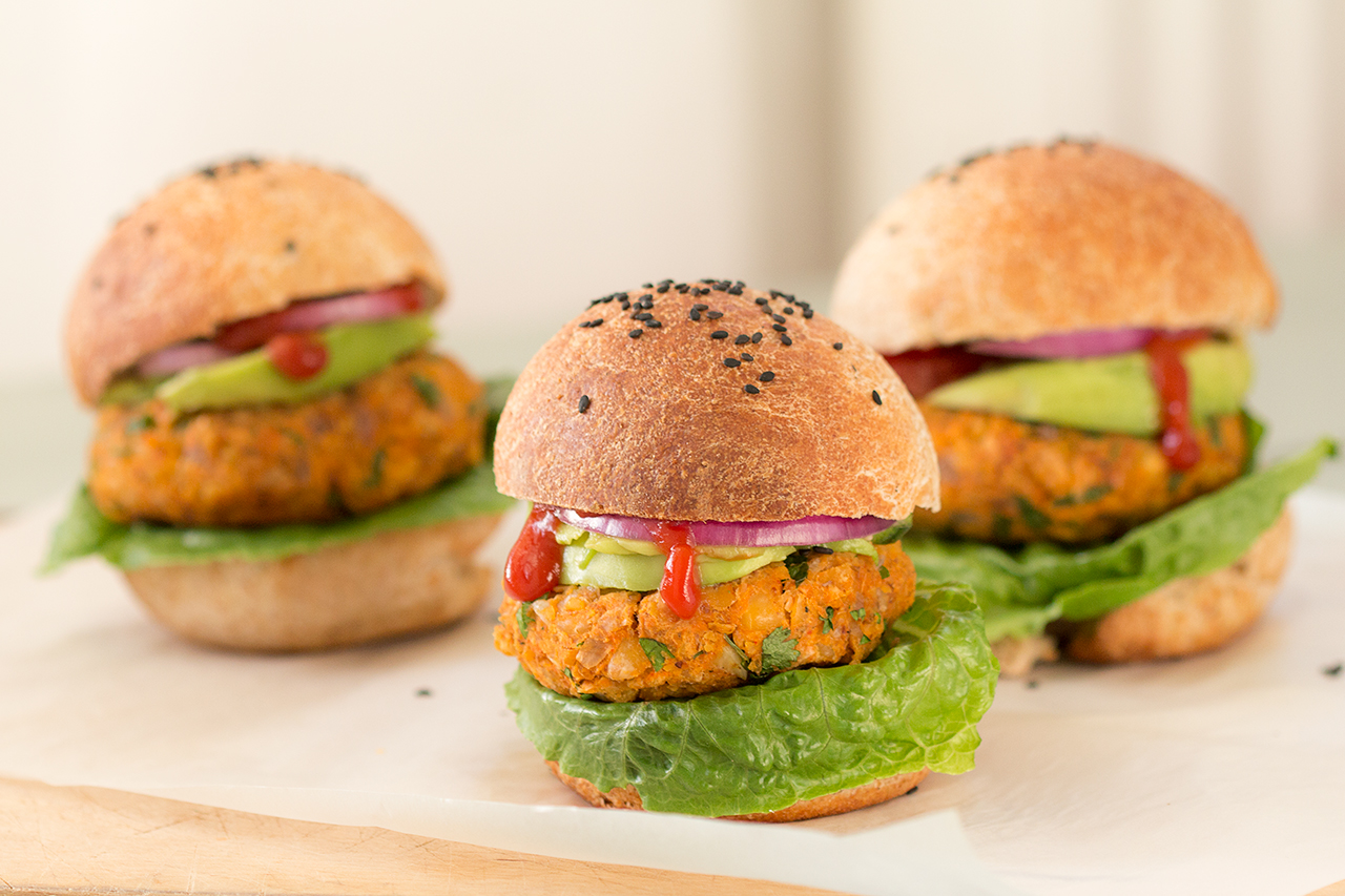 Vegan Sweet Potato Burgers - Ambitious Kitchen