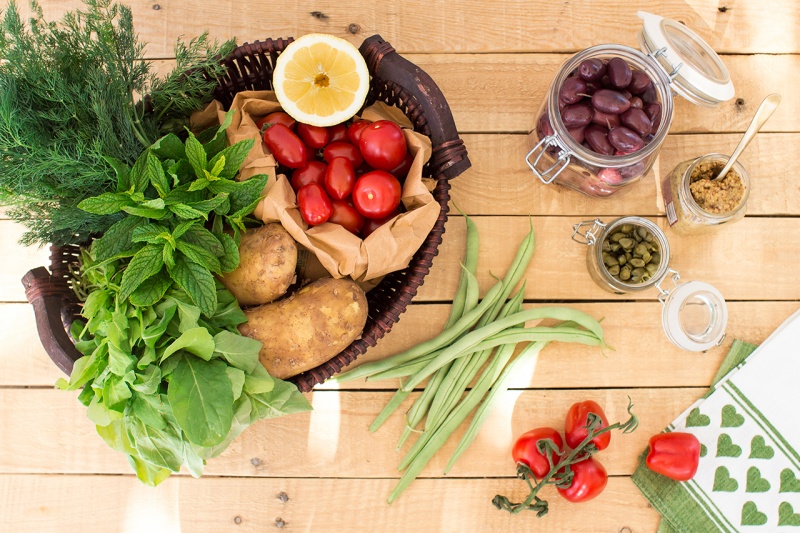 nicoise inspired salad ingredients