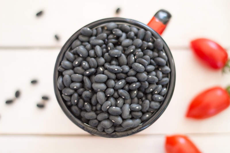 black beans close up