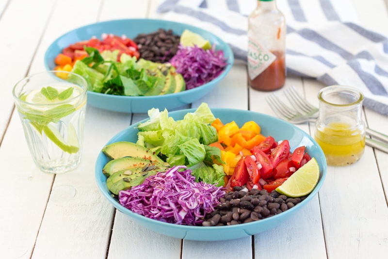 burrito salad for two