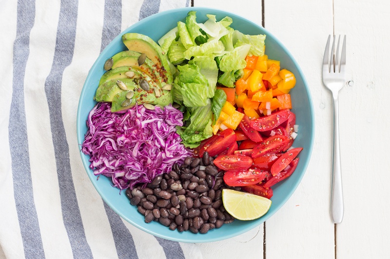 Vegan lunch bowl - Lazy Cat Kitchen