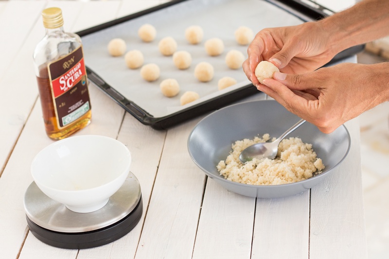 making vegan coconut truffles