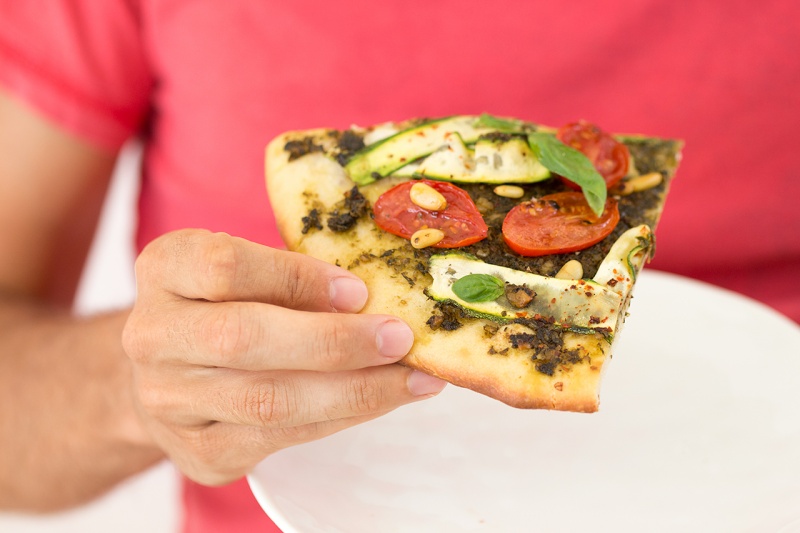 vegan pizza slice