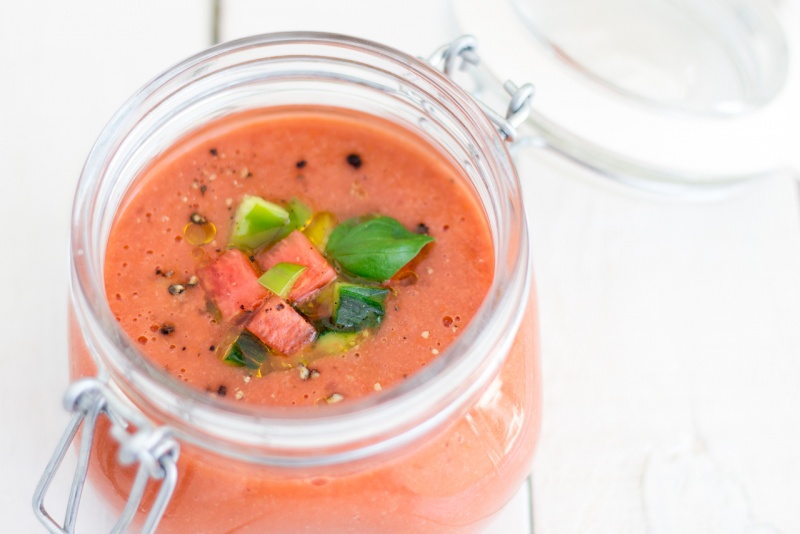 chilled watermelon gazpacho