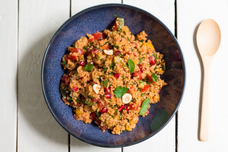 Turkish kisir salad portion