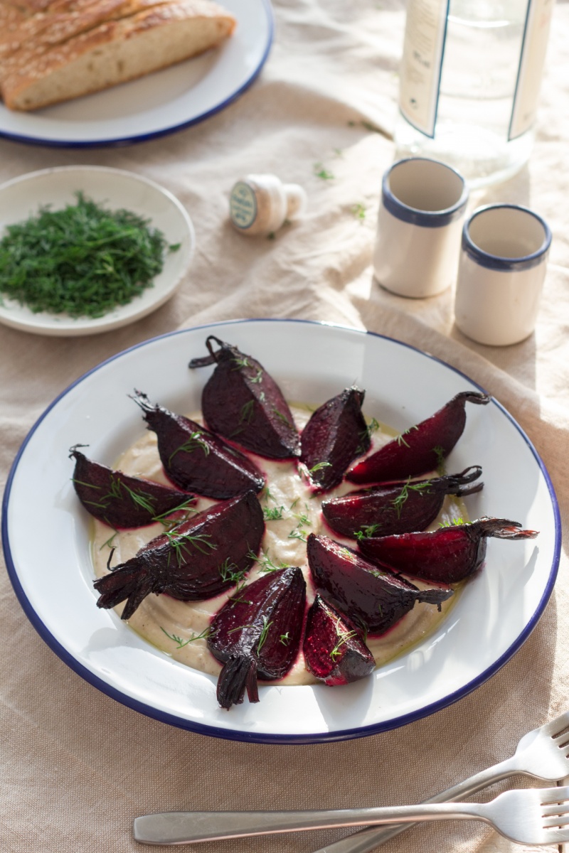 beetroots with skordalia lunch