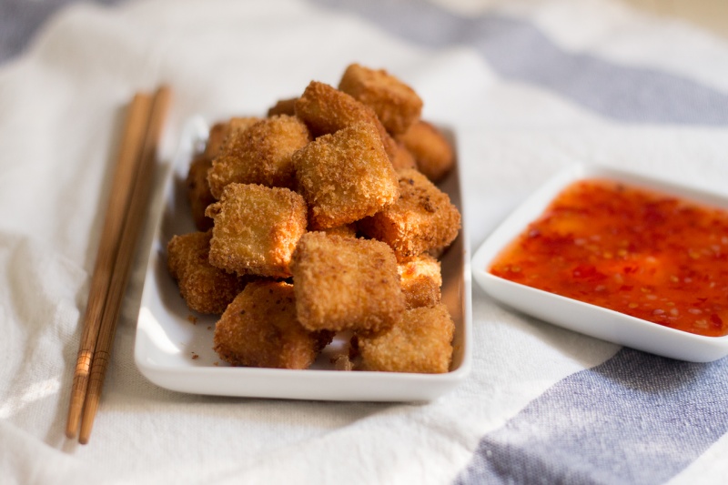 tofu katsu with chilli sauce