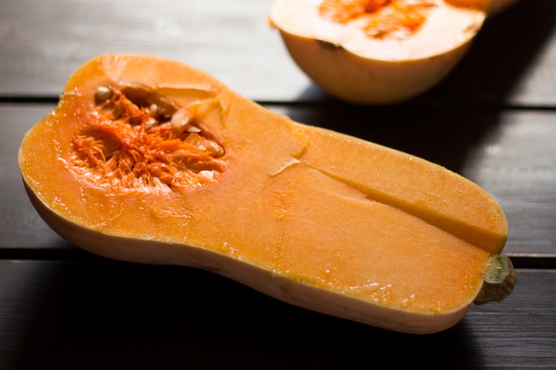 butternut squash cut open