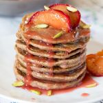 Plum pancakes with cinnamon-image