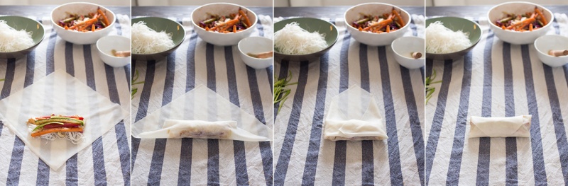 rolling spring rolls step by step