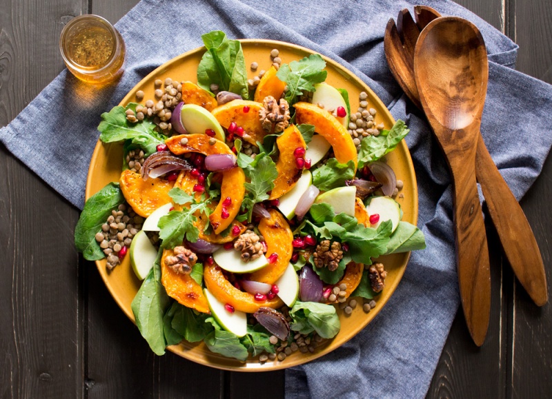 warm butternut squash salad