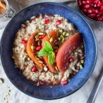 Autumn porridge with poached quince-image