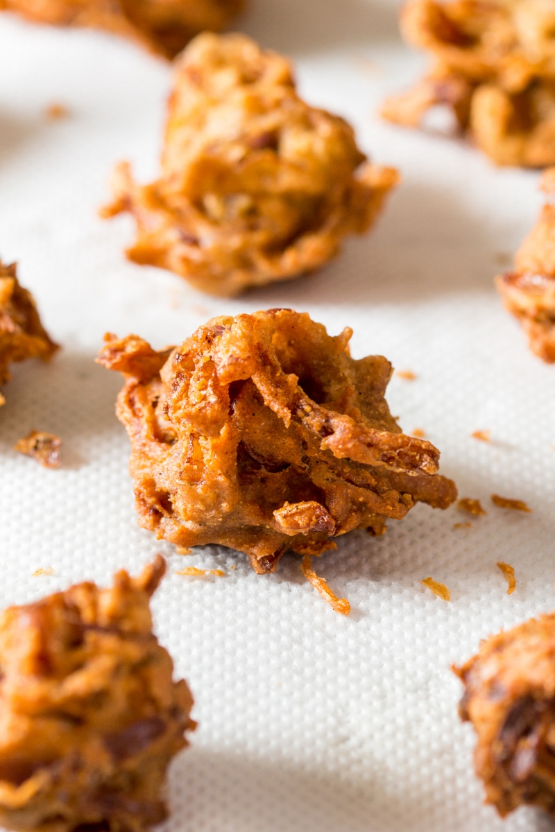 onion bhajis blotting