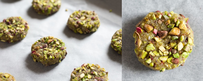 vegan flourless pistachio cookies raw