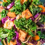 Miso-maple noodles with kale and crispy tofu-image