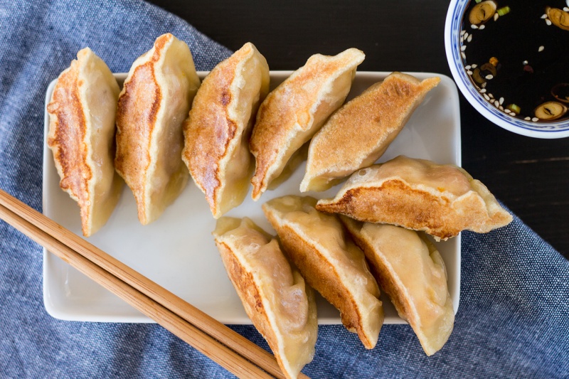 spicy butternut squash dumplings portion