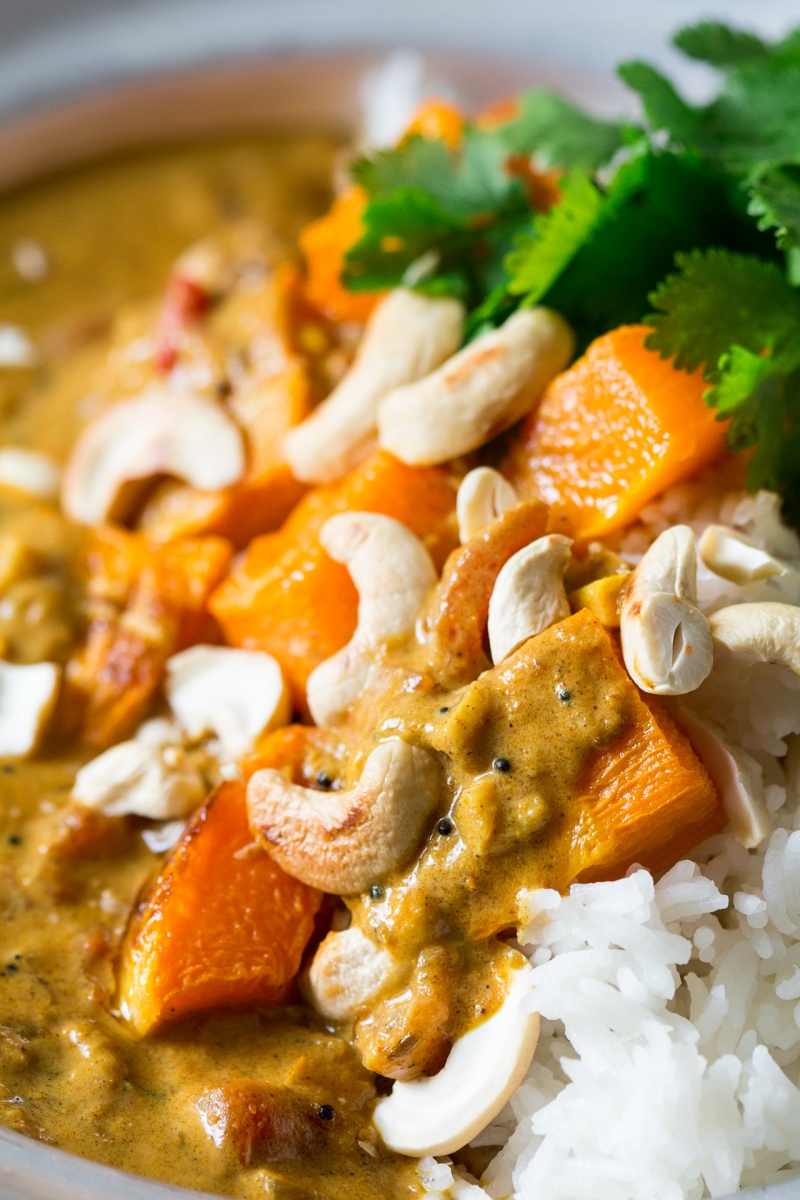 pumpkin coconut curry close up