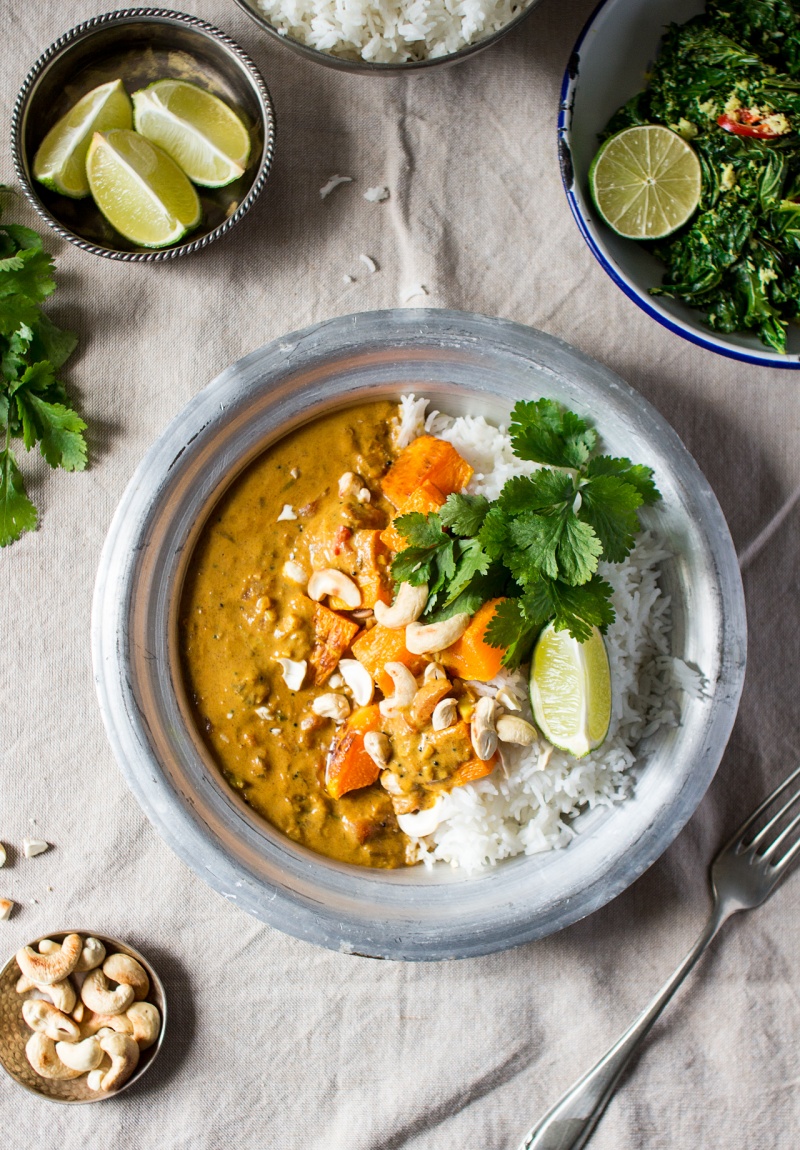 pumpkin coconut curry top down