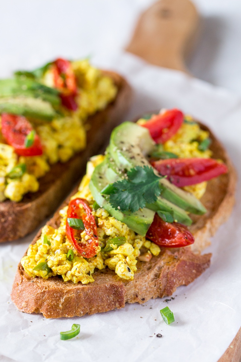 scrambled tofu on toast