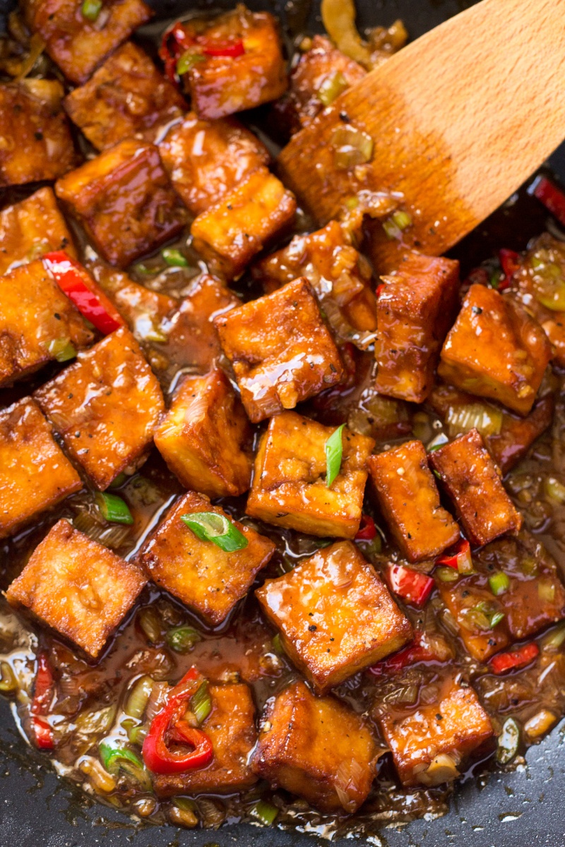 vegan black pepper tofu