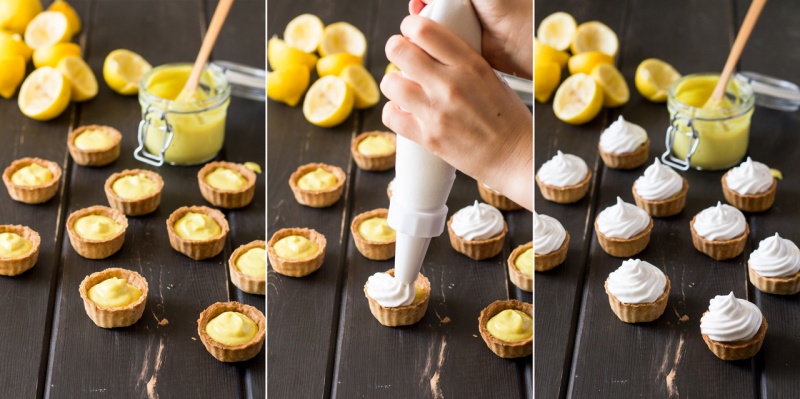vegan lemon meringue pie decorating