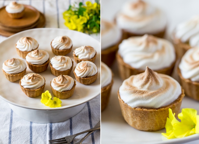 vegan lemon meringue pies duo