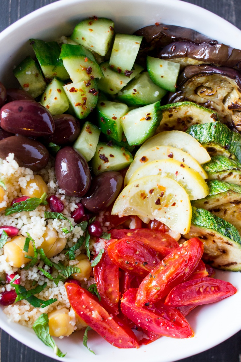 Moroccan salad bowl with preserved lemons - Lazy Cat Kitchen