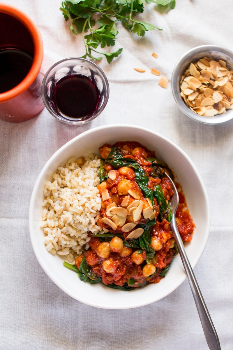 Vegan Garbanzos con Espinacas y Jengibre (Spanish Chickpea and Spinach Stew  With Ginger) Recipe