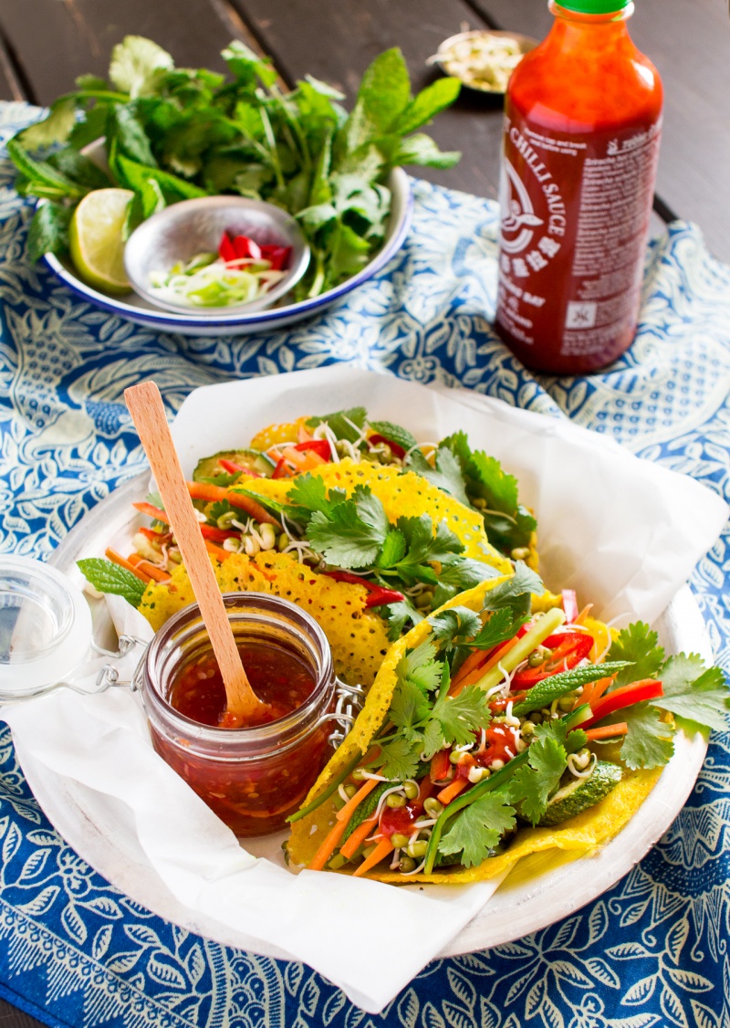 crispy vietnamese pancakes lunch