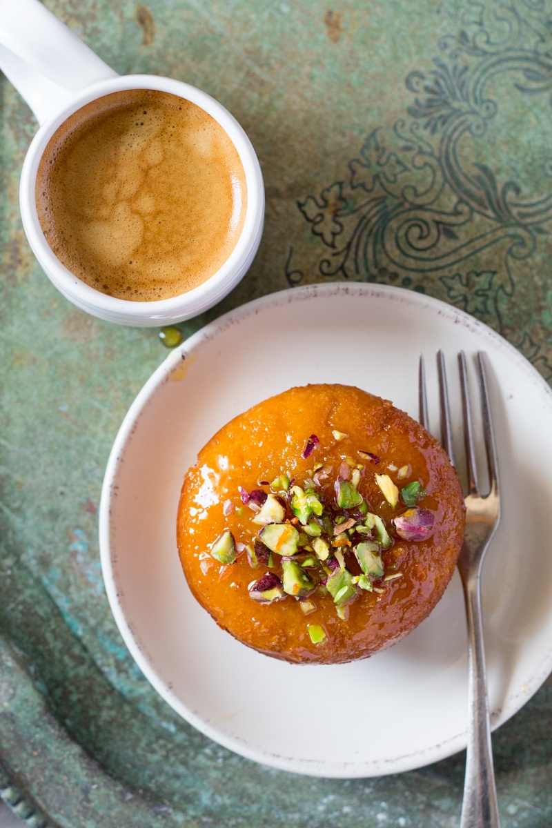 orange semolina cupcake for dessert