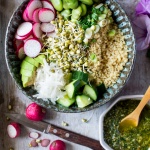 Superfood bowl with mint pesto-image