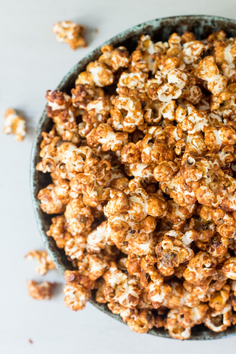 miso maple vegan popcorn