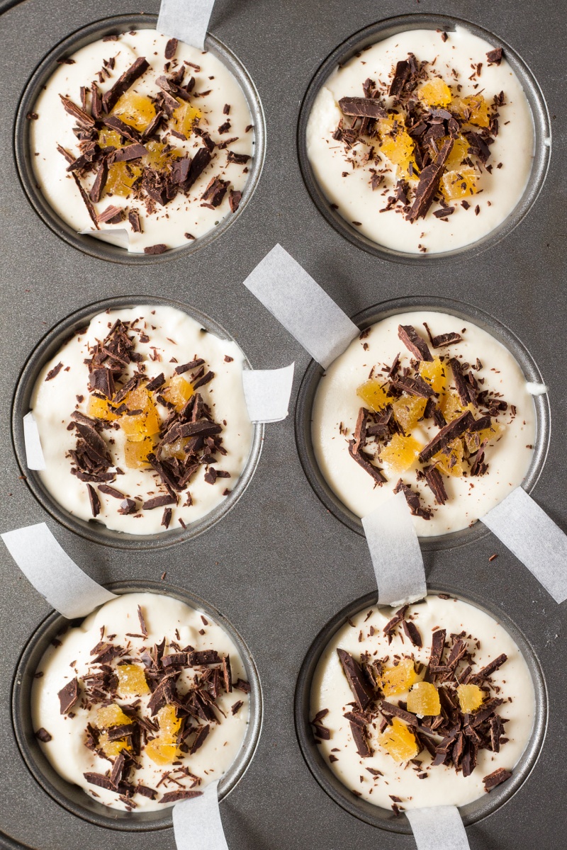 tray of vegan ginger cheesecakes