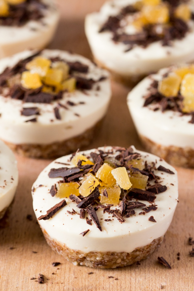 vegan ginger cheesecakes