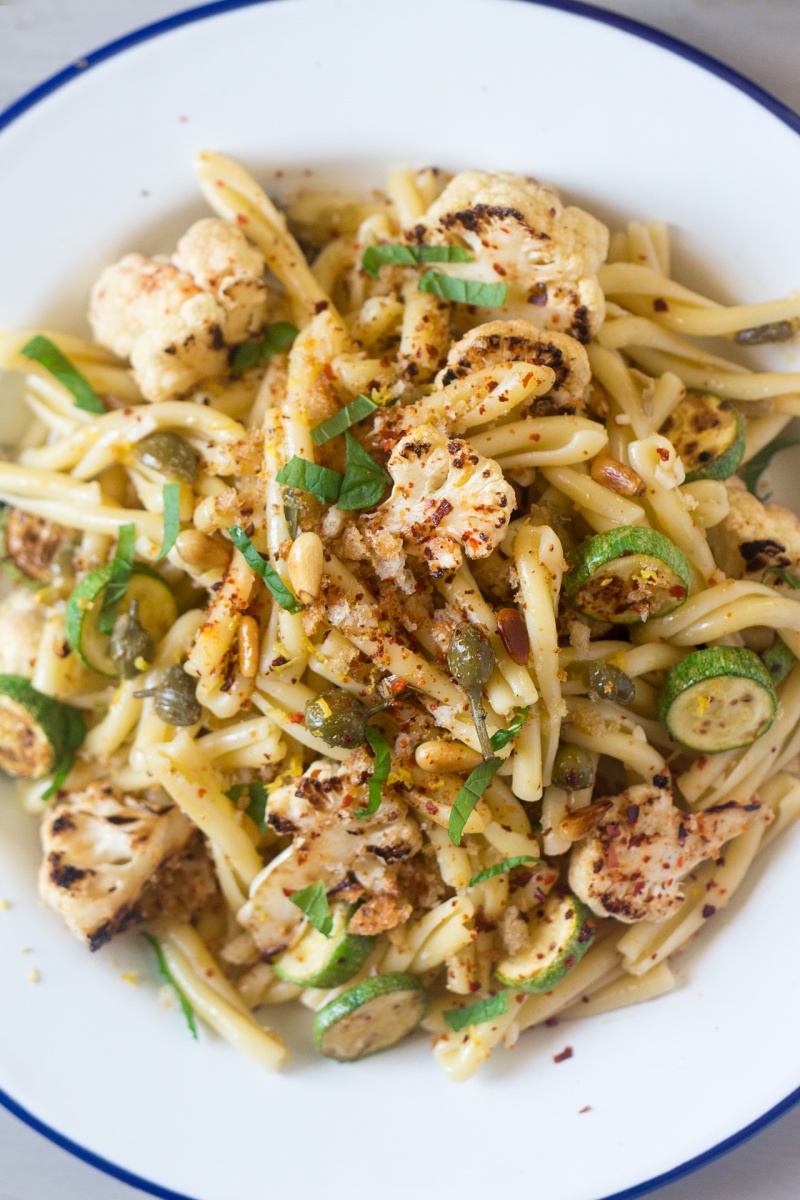 caramelised cauliflower pasta top down