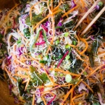 Vegan rice noodle salad with sesame dressing-image