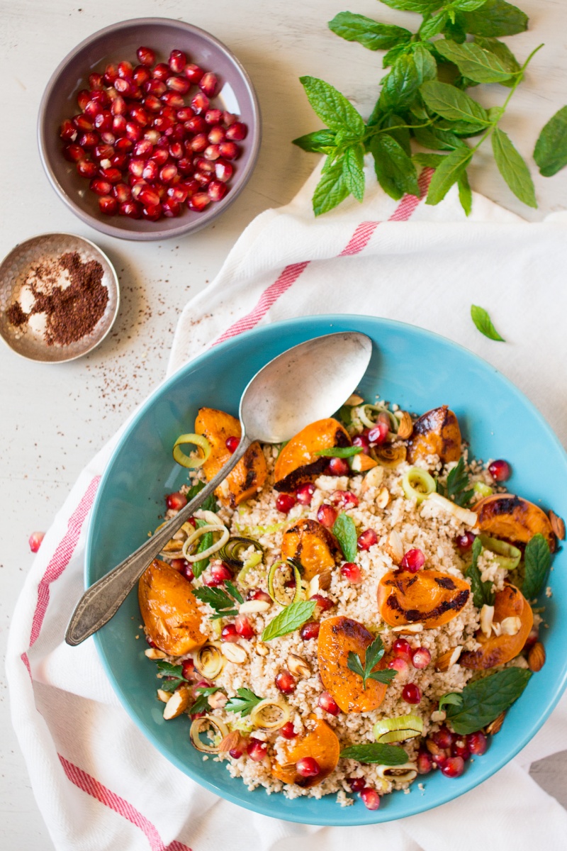 middle eastern cauliflower rice salad lunch