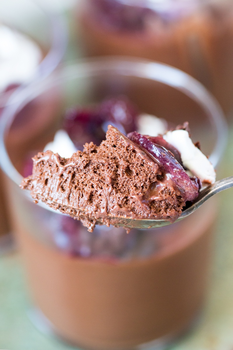 vegan black cherry chocolate mousse texture