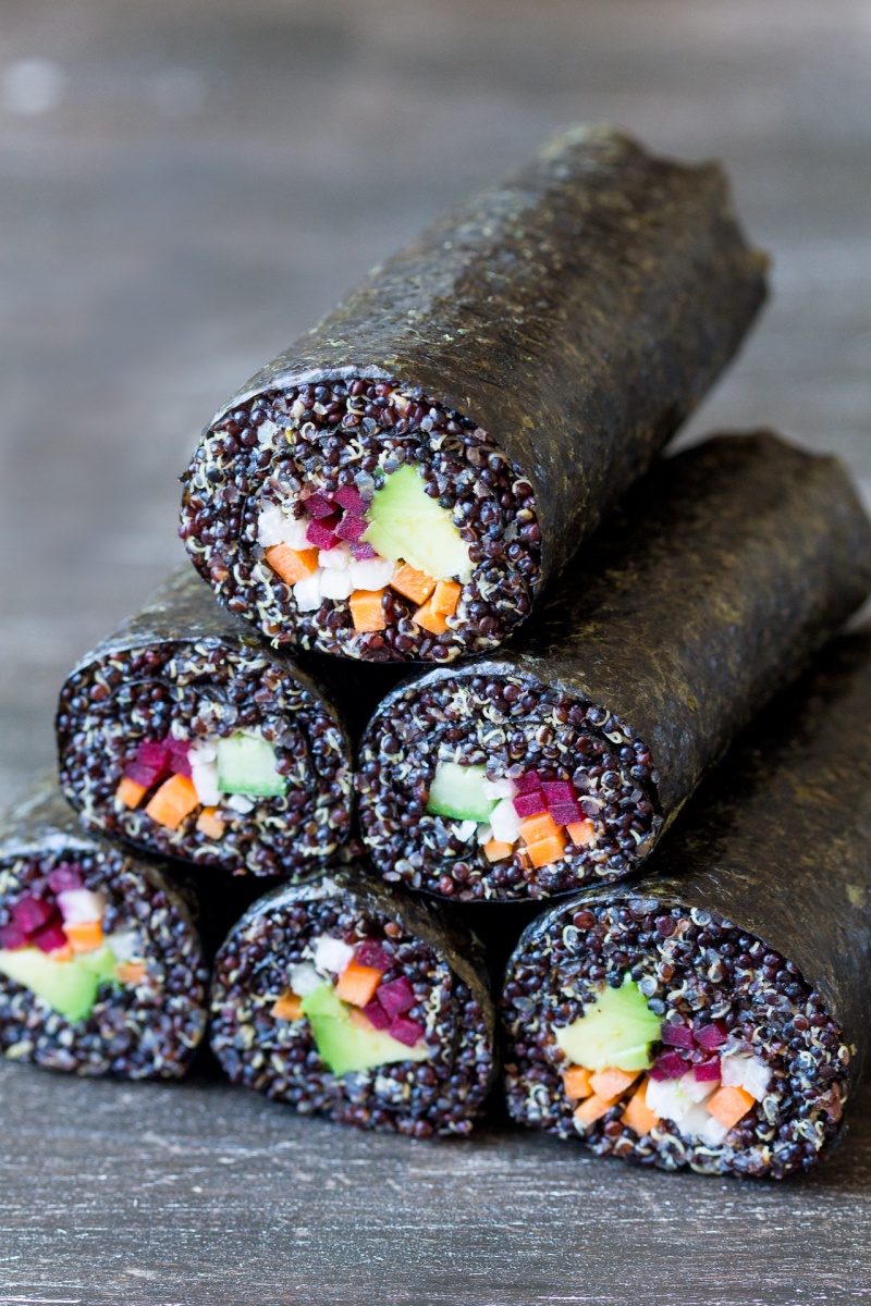 veggie quinoa sushi stack