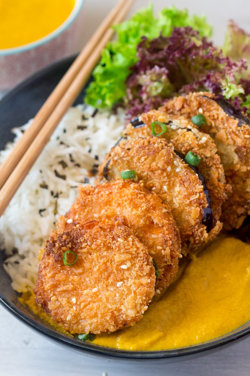 Vegan katsu curry - Lazy Cat Kitchen