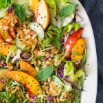 Asian zucchini noodle salad with vegan miso dressing-image