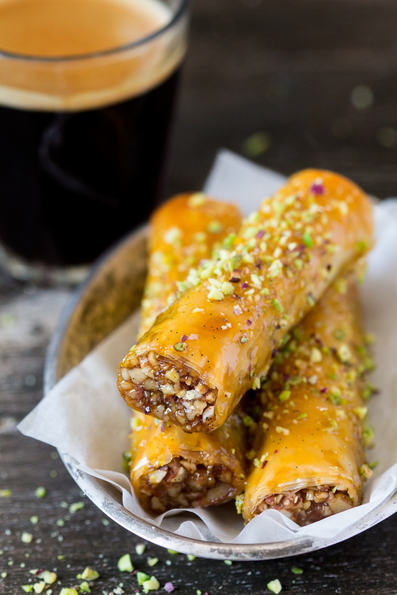 vegan baklava cigars and espresso