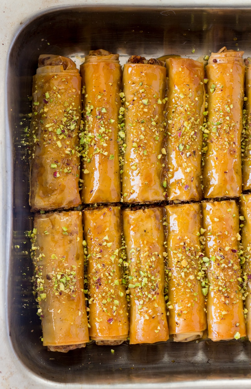 vegan baklava cigars tray