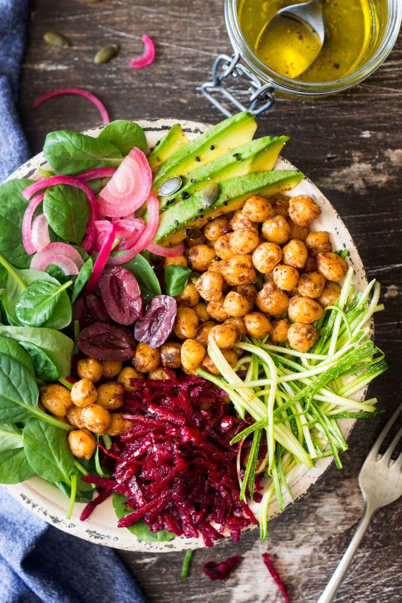 Vegan Buddha Bowl With Cumin roasted Chickpeas Lazy Cat Kitchen